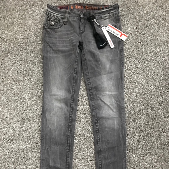 Rock Revival Denim - Rock Revival Skinny Grey Sz 27
